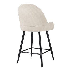 Scaun de bar Finda, Alb, 54x51x102 cm - Img 2