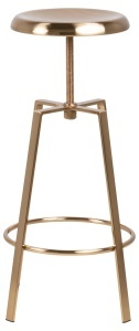 Scaun de bar Goose, Auriu, 87x41x41 cm - Img 5