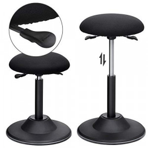 Scaun de bar, Songmics, Negru, 37x37x(50-70) cm - Img 5