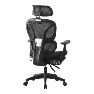 Scaun de birou cu suport picioare, Corus, Pako, Negru 62x69x135 cm - Img 2