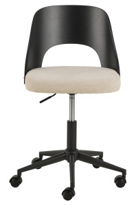 Scaun de birou Lucy, Bej, 89x48x55.5 cm - Img 7