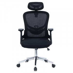 Scaun de birou manager Ignatius plasa negru - Img 4