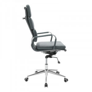 Scaun de birou manager Tokyo cu piele ecologica gri antic - Img 3