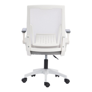 Scaun de birou, Penza, Alb, 58x48x102 cm - Img 6