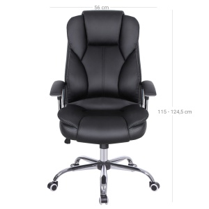 Scaun de birou Songmics Negru 69.5x60x128.5 cm - Img 6