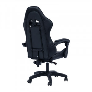 Scaun de gaming William piele ecologica negru - Img 2