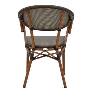 Scaun de grădină Isaia Negru 57x57x83 cm - Img 5
