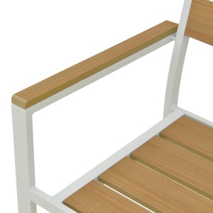 Scaun de gradina Stivuibil, Breze, Alb, 60x57.5x88 cm - Img 8