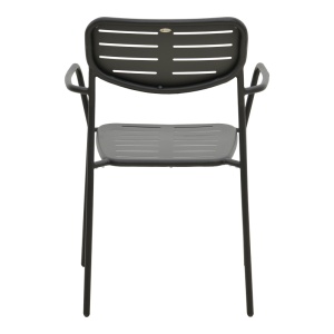 Scaun de gradina Stivuibil, Deraby, Negru, 45.5x56x83 cm - Img 6