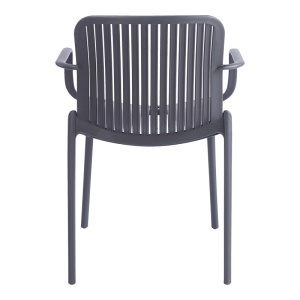 Scaun de gradina Stivuibil, Teragi, Antracit, 57x59x82 cm - Img 6