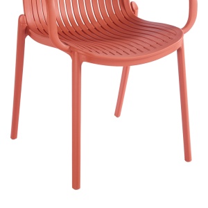 Scaun de gradina Stivuibil, Teragi, Terracotta, 57x59x82 cm - Img 8