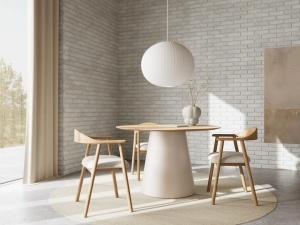 Scaun dining Addi, Bej, 75x56.8x52.5 cm - Img 2