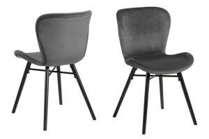 Scaun dining Batilda -A1 V1, Gri, 82.5x47x53 cm - Img 2