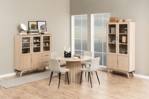 Scaun dining Becca, Bej, 85.5x46x55 cm - Img 2
