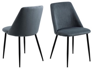 Scaun dining Ines, Gri, 84x49.2x57.5 cm - Img 3