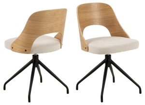 Scaun dining Lucy, Bej, 79x48x53 cm - Img 3