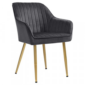 Scaun dining, Songmics, Gri, 62.5x60x85 cm - Img 2