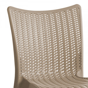 Scaun exterior Confident plastic culoare cappuccino - Img 2