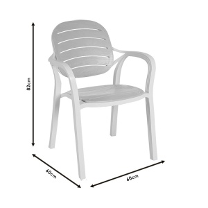 Scaun exterior Gentle plastic culoare antracit - Img 4