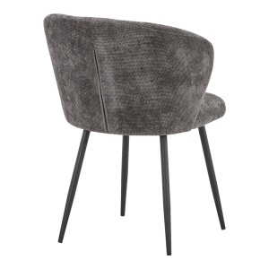 Scaun Karg antracit cu picioare din metal negru 57x62x80 cm - Img 2