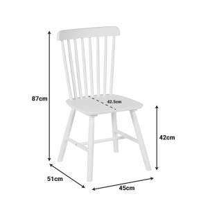 Scaun Melia Alb 45x51x87 cm - Img 8