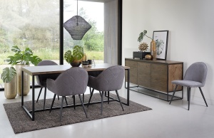 Scaun MINTO, Gri, 65x84x60 cm - Img 2