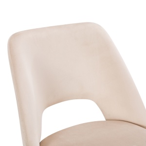 Scaun Nelda, Bej/Negru, 44x58x82 cm - Img 2