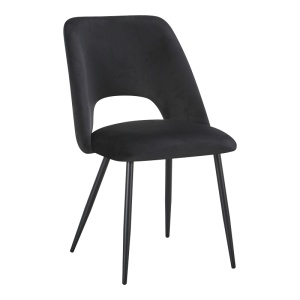 Scaun Nelda, Negru, 44x58x82 cm