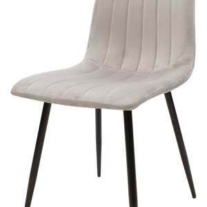 Scaun Noor, Pako World, Catifea, Gri-Negru, 44x53x86 cm - Img 6