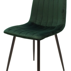 Scaun Noor, Pako World, Catifea, Verde-Negru, 44x53x86 cm - Img 6