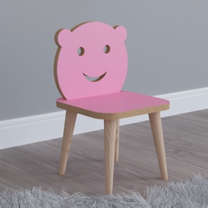 Scaun pentru copii Jerry, Roz, 30x30x52 cm - Img 2