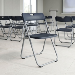 Scaun Pliabil, Edison, Negru, 49x38x73 cm