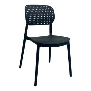 Scaun stivuibil, Regande, Pako, Negru 42x49.5x82 cm