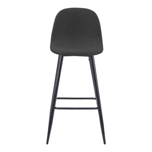 Scaun tip bar Bella, Negru, 41.5x49x98 cm - Img 4