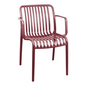 Scaun Zoi, Rosu bordo, 54x57.5x79 cm - Img 2