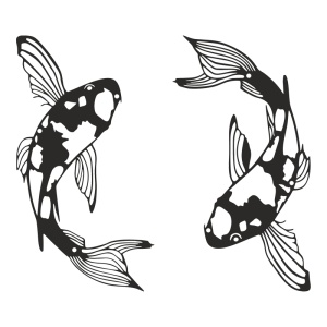 Set 2 bucati Decoratiune de perete din metal, Konda, Negru, 0.2x17x32 cm