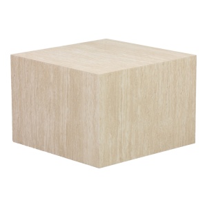 Set 2 bucati Masuta auxiliara, Coffina, Travertin, 58x58x40 cm - Img 3