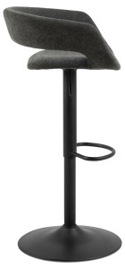 Set 2 piese Scaune de bar Grace, Gri, 101x54.5x48.5 cm - Img 5