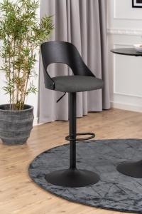 Set 2 piese Scaune de bar Lucy, Gri, 113x47x50.5 cm - Img 2