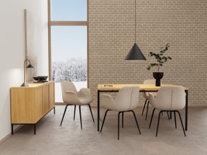 Set 2 piese Scaune dining Beth, Maro, 82.5x58x56 cm
