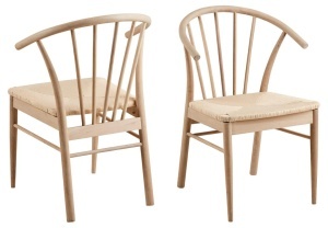Set 2 piese Scaune dining Cassandra, Alb, 83x54x54 cm - Img 3