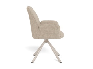 Set 2 piese Scaune dining Glenda V1, Bej, 88.5x61x63 cm - Img 4