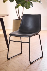 Set 2 piese Scaune dining I_Oregon, Negru, 78.5x48x56 cm - Img 2