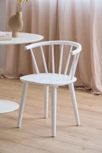 Set 2 piese Scaune dining Ida, Alb, 75x51.5x51 cm - Img 2