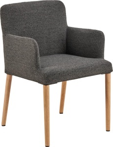 Set 2 piese Scaune dining Zoe, Gri, 83x56x60 cm - Img 3