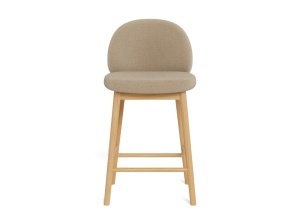 Set 2 piese Scaune inalte Sophia, Bej, 88.5x48x49.5 cm - Img 4