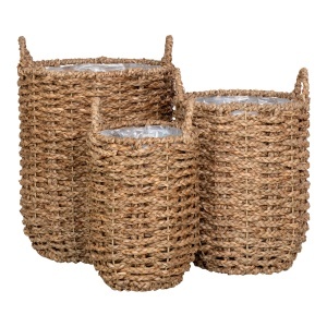 Set 3 piese Cosuri de rachita Hue, Natural, 26x26x32 cm - Img 5