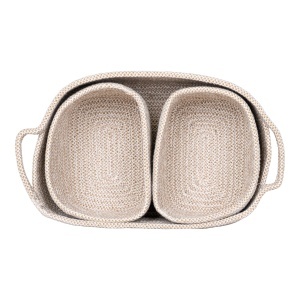 Set 3 piese Cosuri Teixo, Bej, 33x23x13 cm