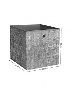 Set 6 cuburi de depozitare, Songmics, 30 x 30 x 30 cm, RFB02LG-3, Gri - Img 6