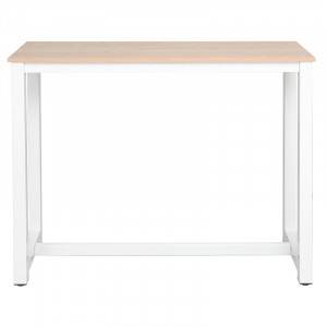 Set bar masa si scaune pentru sufragerie Marle culoare lemn natural - alb picior 120x40x100cm - Img 3
